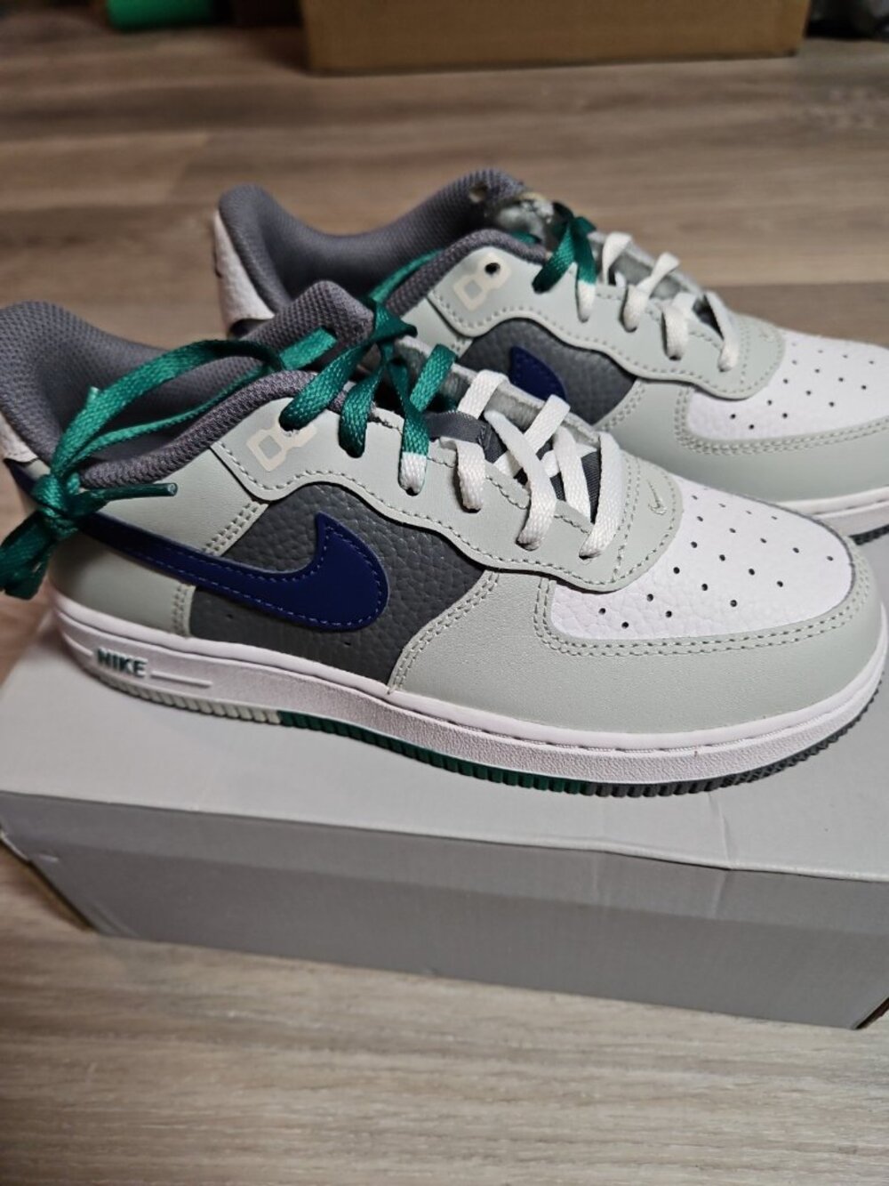 Nike (PS) AIR FORCE 1 '07 LV8 Silver&blue Size 2